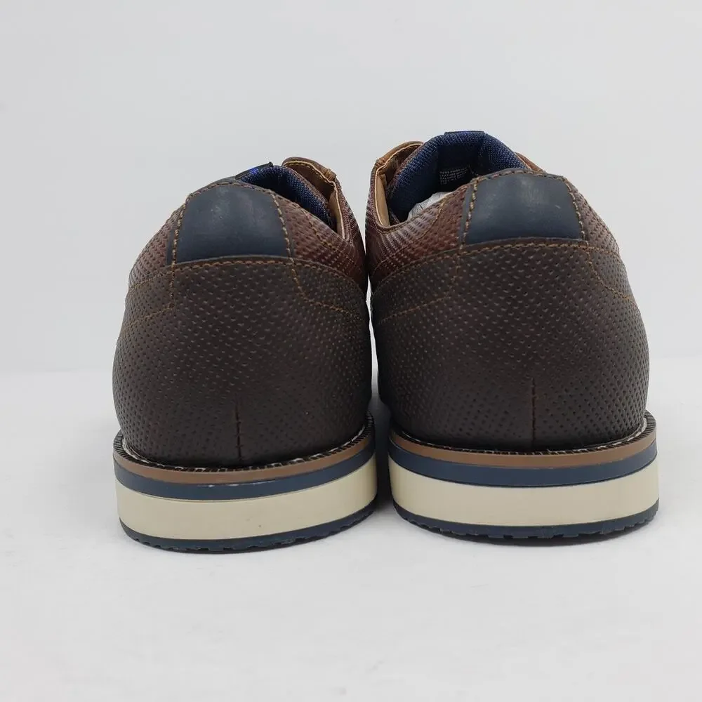 Nunn Bush Circuit Plain Toe Mens Size 12 W Brown Leather Comfort Oxford Shoes